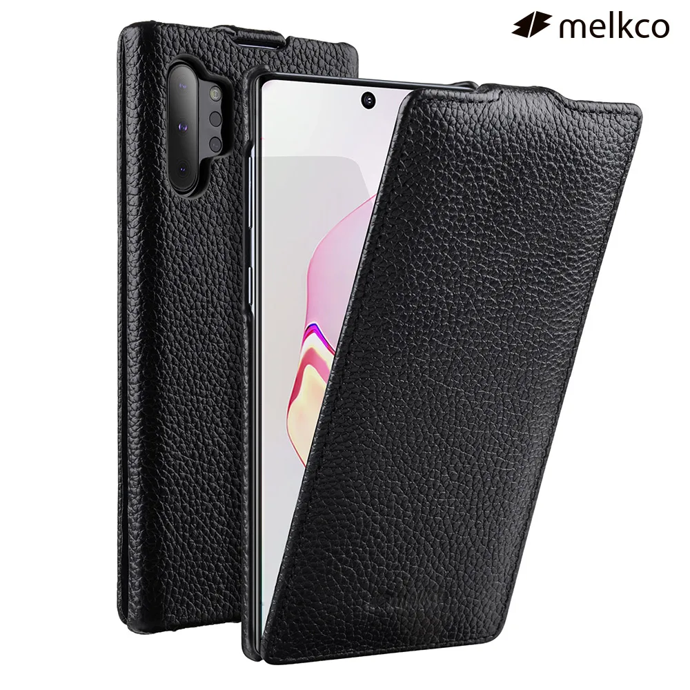 

For Samsung Galaxy Note 10 Plus Note10 Note 10+ Phone Case cover Lichee Pattern Classic Genuine Leather Hard Up and down stand