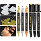 123 шт. двойная головка зеркальный металлический хромированный Маркер ручки краски маркер для модели камня Металл эпоксидная смола крафт картина украшение