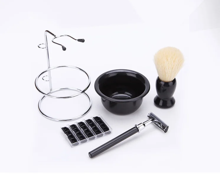 

Shaving Cleansing Kit Tool Beard Cream Brush Storage Shelf Razor Blade