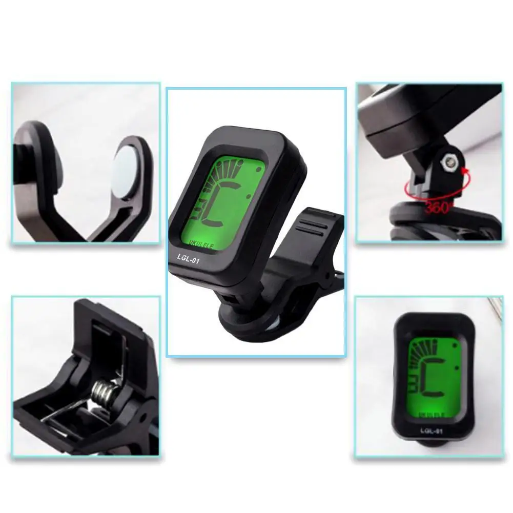 Цифровой зажим для электрогитары тюнер складные вращающиеся аксессуары укулеле