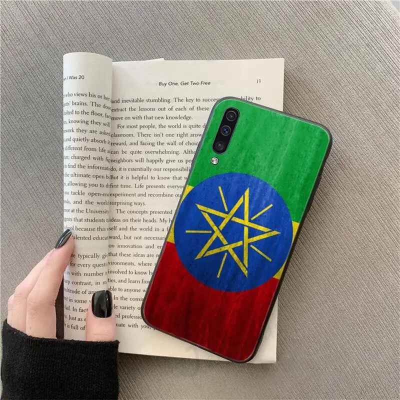 

retro ethiopia flag Sign fundas Phone Case For Samsung galaxy S 9 10 20 A 10 21 30 31 40 50 51 71 s note 20 j 4 2018 plus