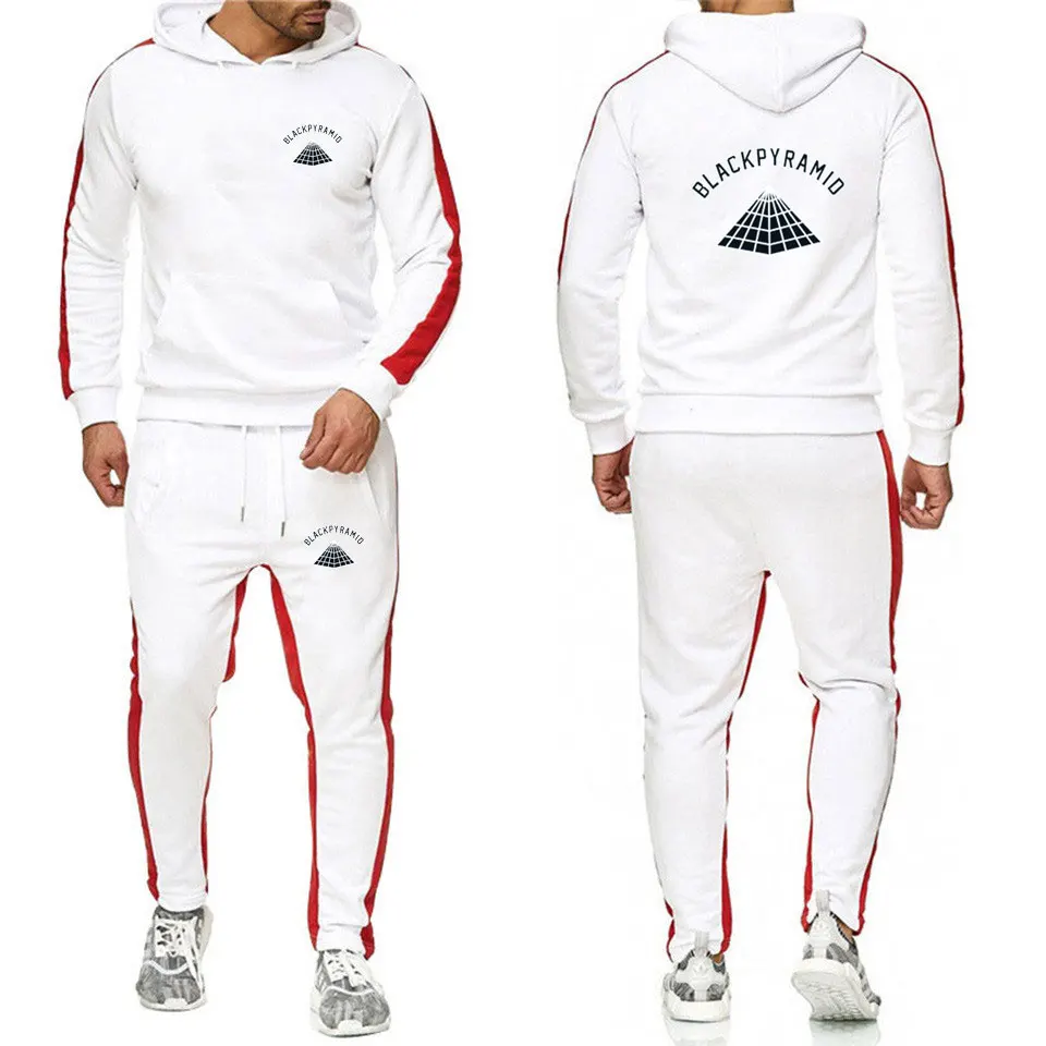 Мужская Флисовая Толстовка с капюшоном и принтом в виде пирамиды|Мужские