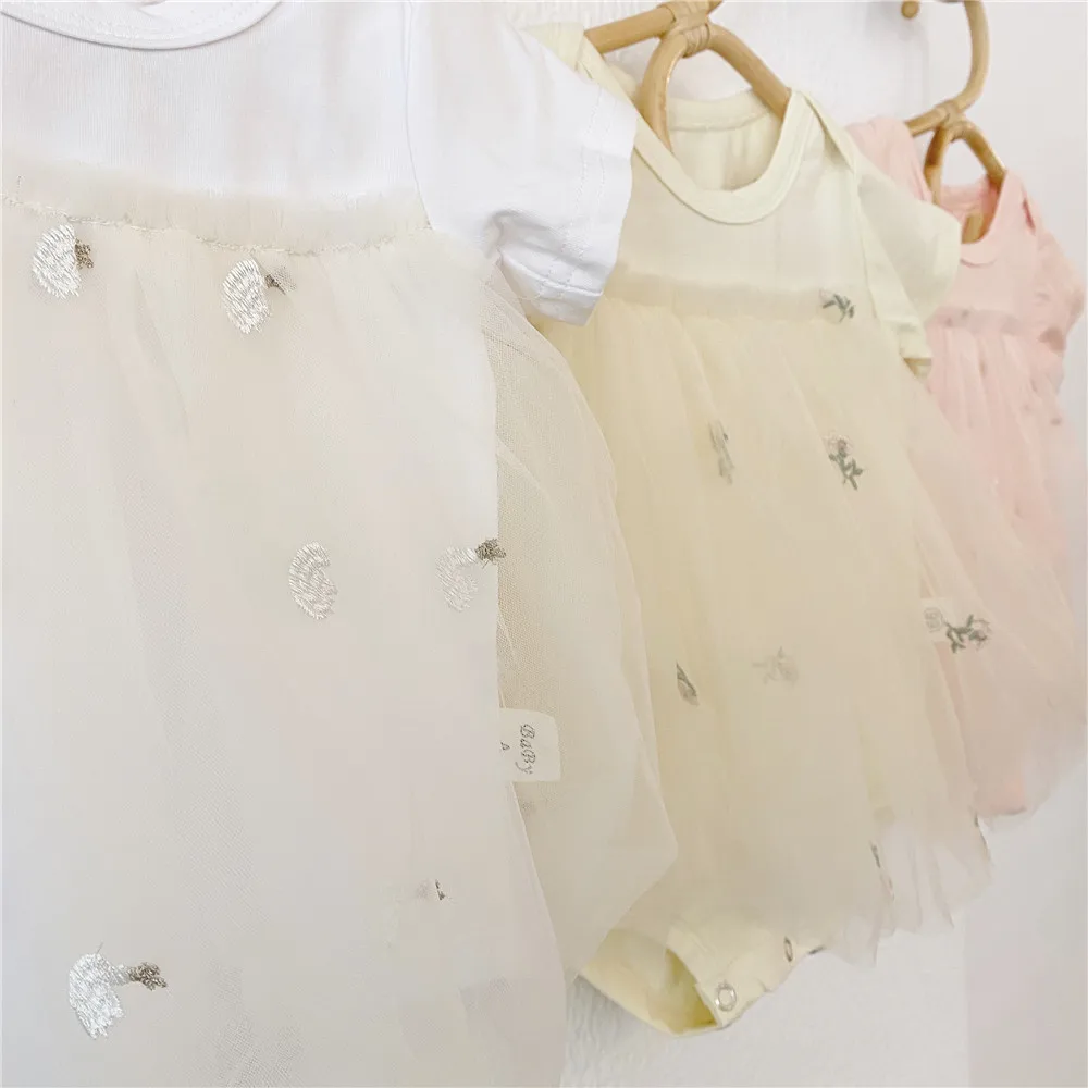 Одежда для новорожденных девочек детские комбинезоны с вышивкой Хлопковое