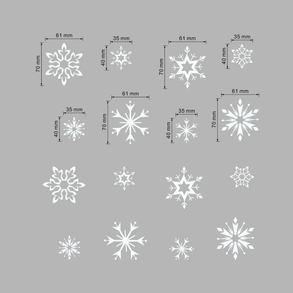 Настенная Наклейка для комнаты украшение Белая Снежинка Рождество лед снег