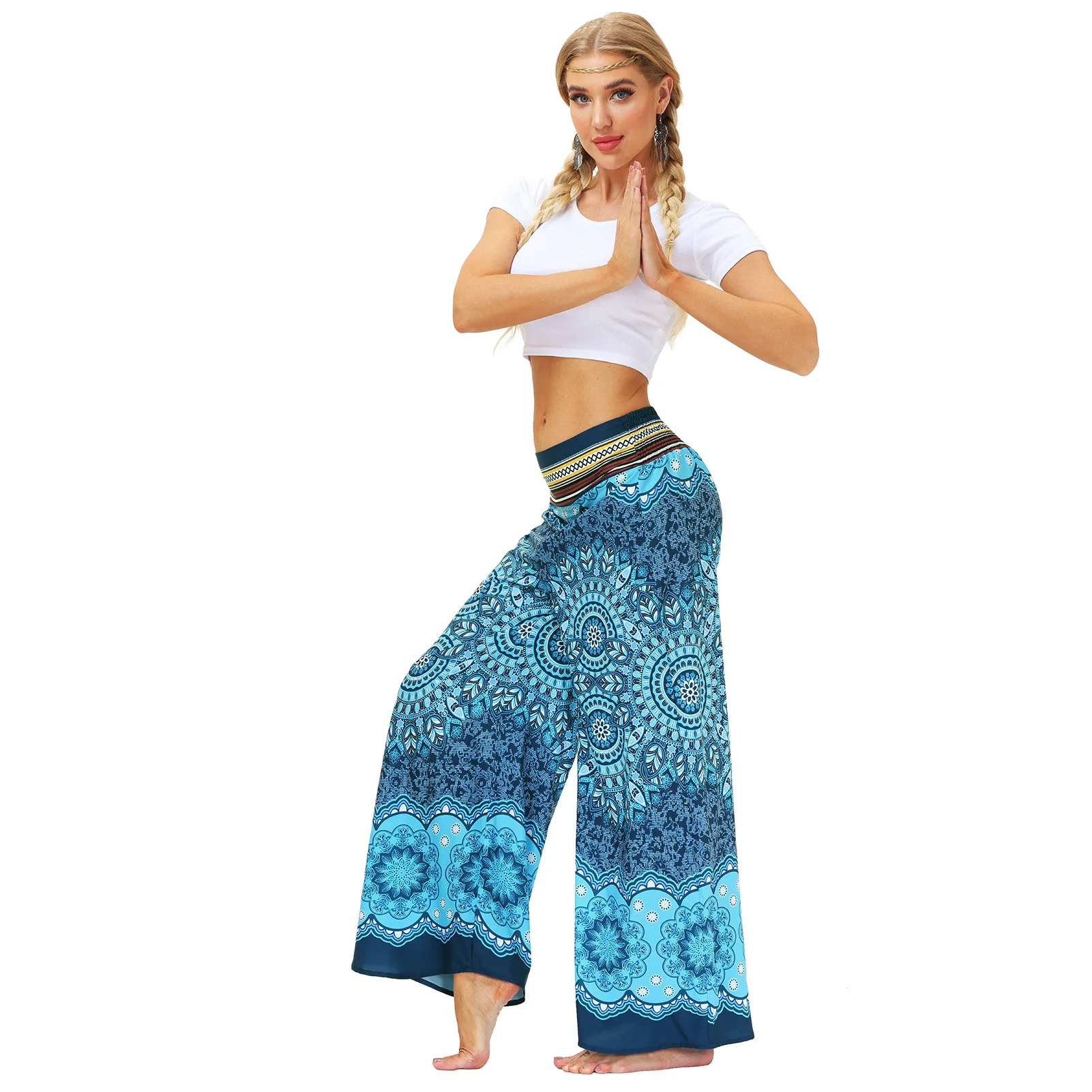 Женские Штаны Для Йоги новинка 2021 летние спортивные брюки Непальские свободные
