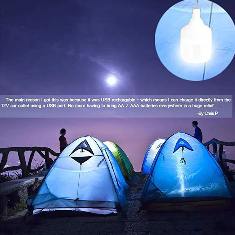 

Lmpada ao ar livre usb recarregvel led luzes de emergncia porttil tenda lmpada bateria lanterna churrasco acampamento luz para