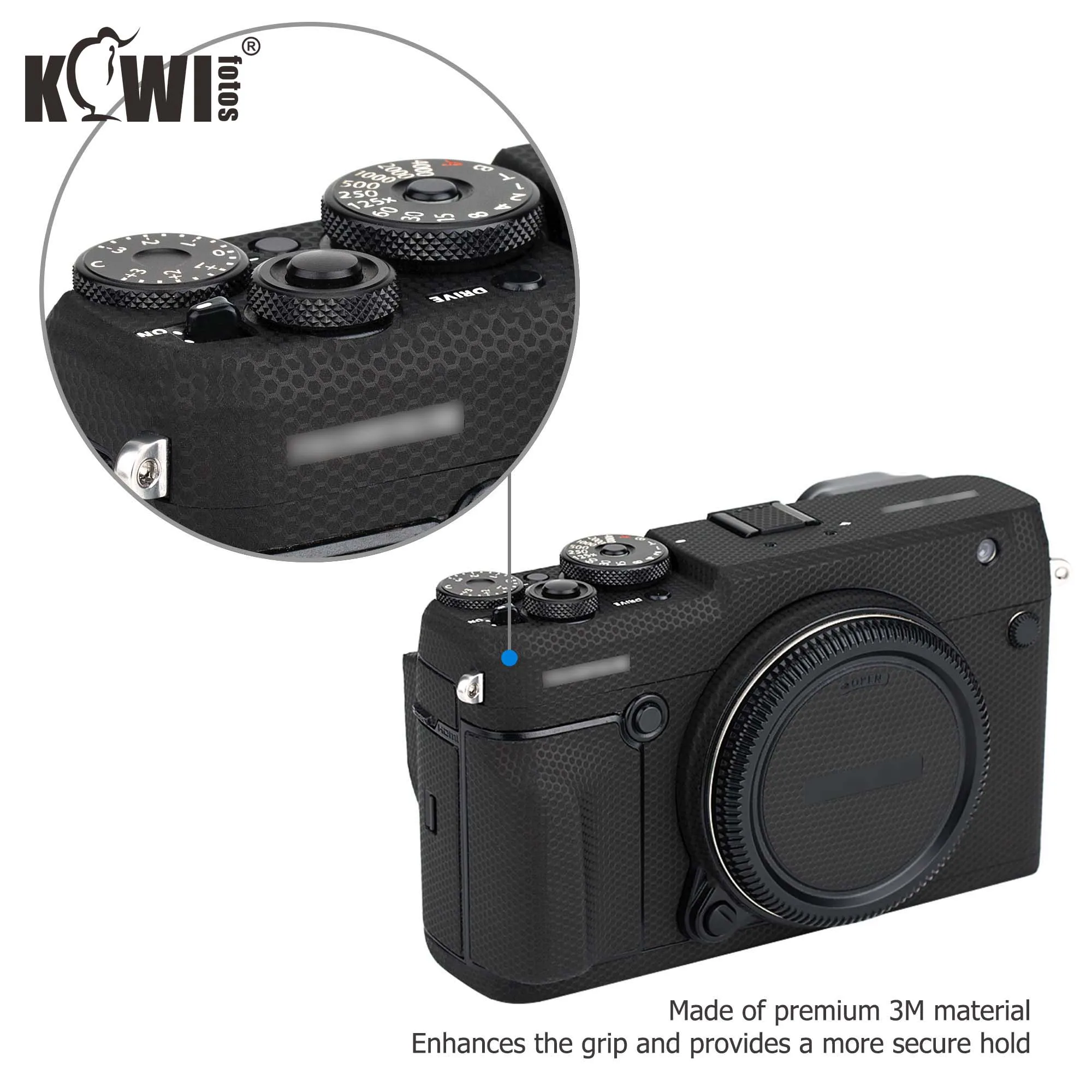 Наклейка на корпус камеры Kiwi для Fuji Fujifilm GFX 50R комплект износостойкой защитной