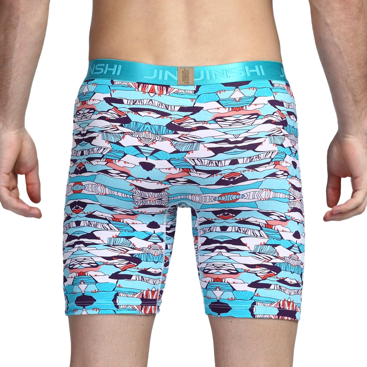 Mens Boxer Shorts Print Fashion Mens Boxer Briefs Long With Pouch Bamboo Breathable High Quality Mens Boxers Underwear Brand