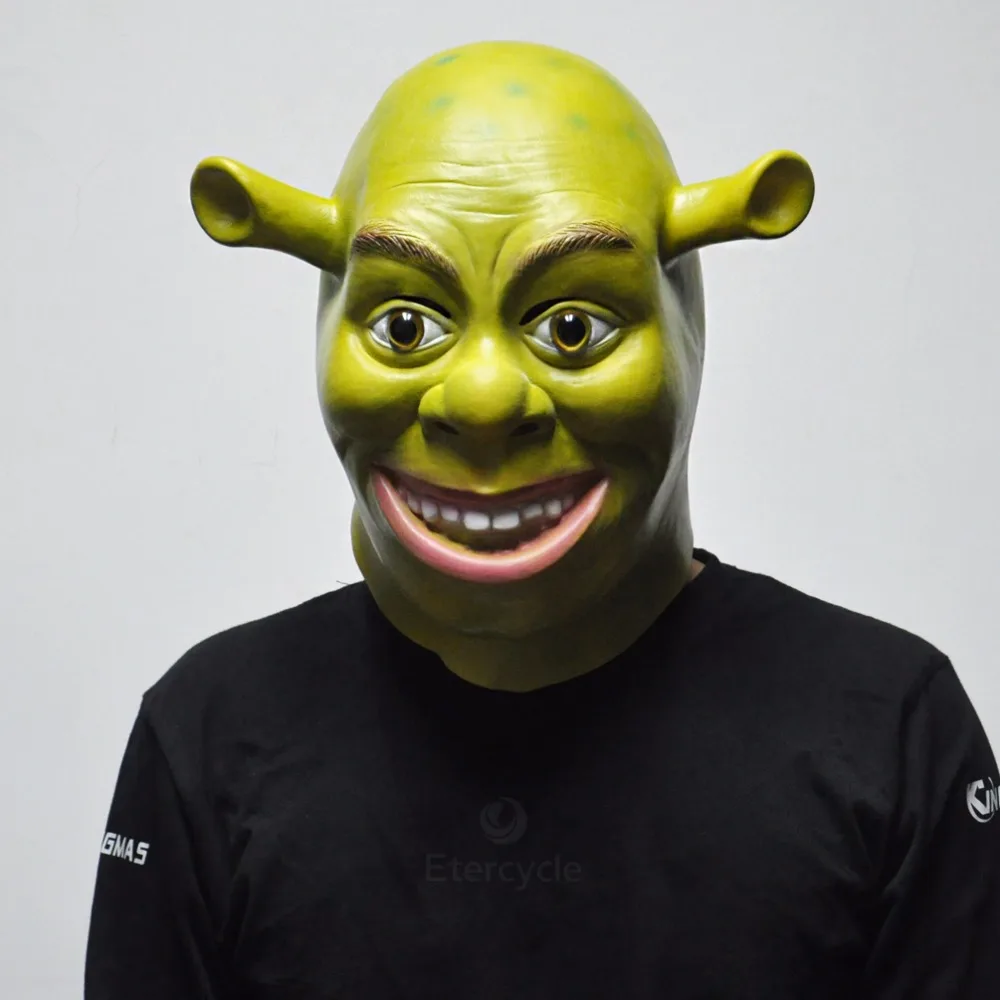 Shrek masks Новая игра Смерти MOMO светодиодная световая маска Страшные маски tern горячая маска Хэллоуин женский призрак уродливый женский силиконовый маски - Цвет: Shrek masks