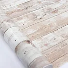 Настенные бумаги из ПВХ, 45*200 см, водостойкие, под древесину