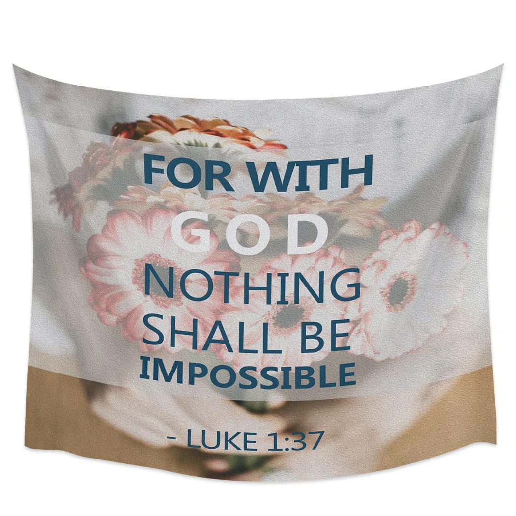 

Carnation Quote From The Bible Tapestry Wall Hanging Home Wall Decor Bedroom Tapestry Yoga Mat Picnic Mat