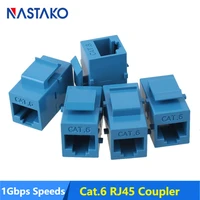 blue rj45 connector keystone jack cat6 rj45 extension coupler ethernet network lan cat 6 coupler jacks extend adapter black