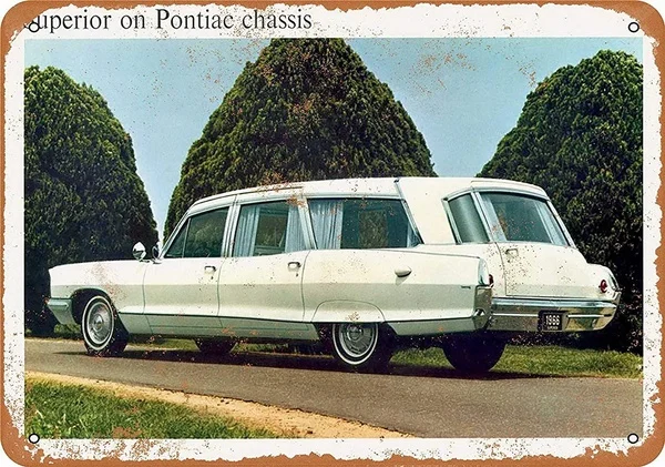 

Superior Hearse Tin Sign art wall decoration,vintage aluminum retro metal sign,iron painting vintage decoration sign