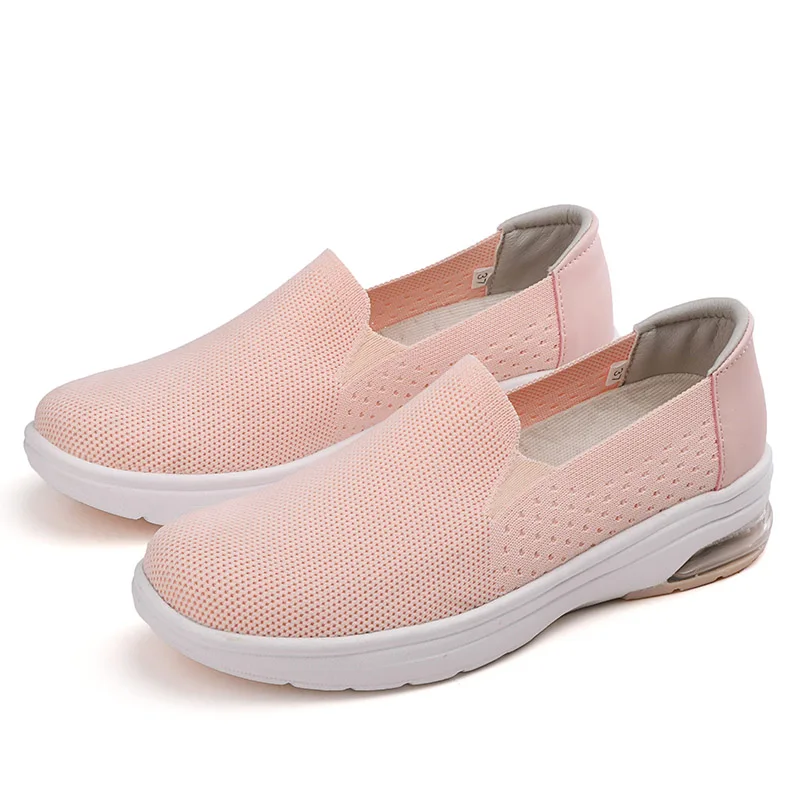 

Женские туфли с перфорацией, дышащие, в полоску, с ручной строчкой, на резинке, повседневные, на плоской подошве, кроссовки с широкими штанин...