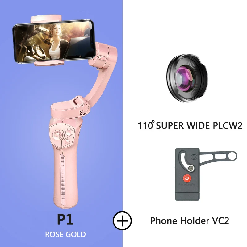 P1 LCW2 VC2 BENRO P1 3 оси смартфон Gimbals стабилизатор P1 ручной Gimbal стабилизатор для Gopro iPhone huawei XiaoMi - Цвет: P1 LCW2 VC2