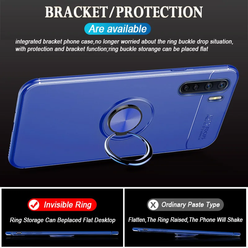 Чехол для OPPO F17 F15 F11 F9 Pro F7 F5 F3 F1 Plus F1s из мягкого силикона с магнитным вращением