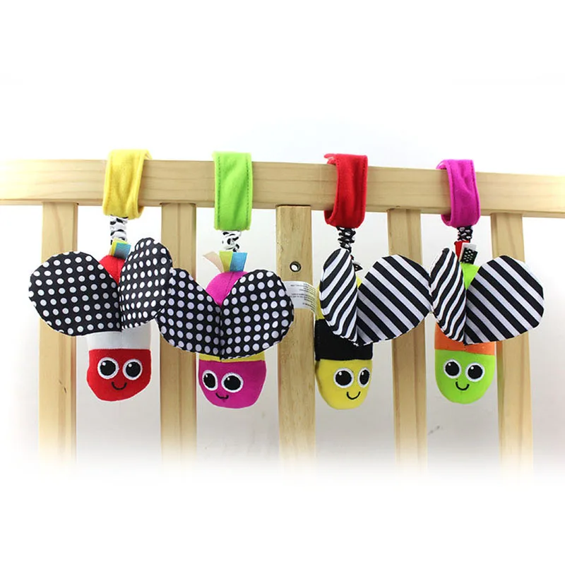 Детские погремушки подвесная пчела со звуком милые животные Детская кроватка