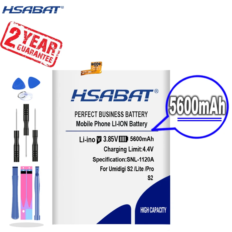 Новое поступление [HSABAT] 5600 мАч Сменный аккумулятор для UMI Umidigi S2 Lite Pro|Аккумуляторы