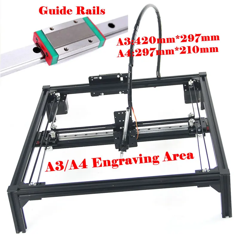 A3 A4 робот-машина для рисования DIY Drawbot надпись Corexy направляющая рельсовая версия