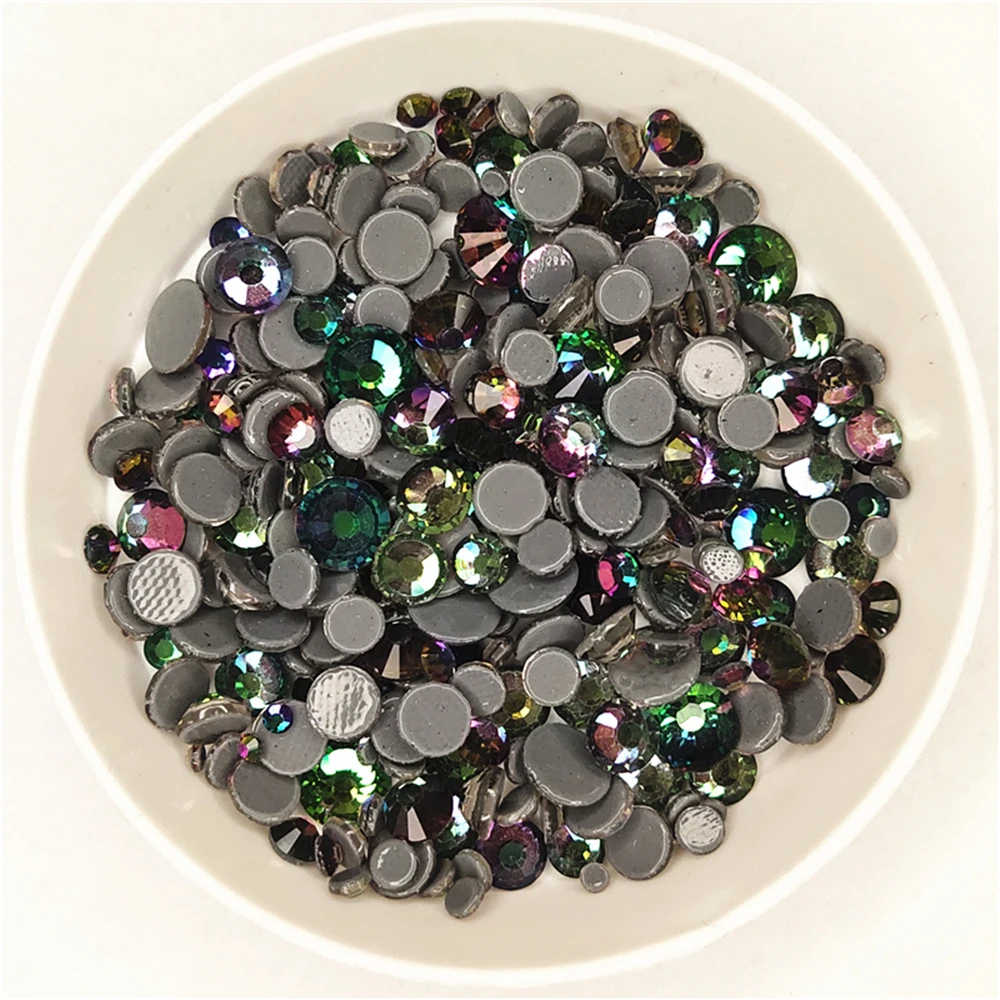 Высококачественные золотые стразы цвета шампанского с горячей фиксацией