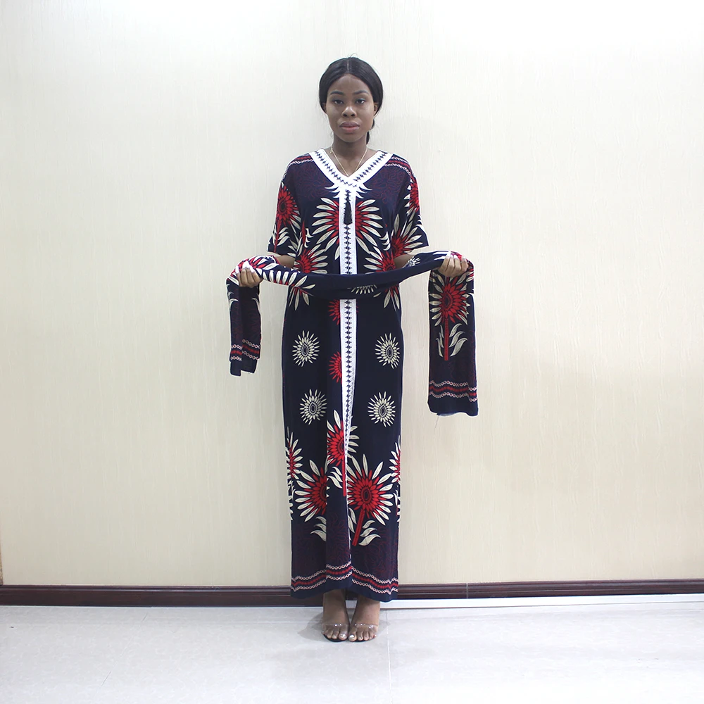 Платье-Макси женское с цветочным принтом и V-образным вырезом | Женская одежда