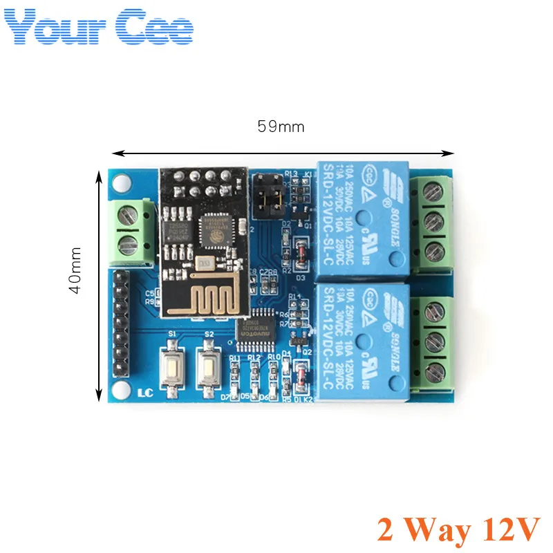 Релейный модуль для умного дома ESP8266 ESP 01 5 В/12 В 1/2/4 канала Wi Fi|Интегральные схемы| |