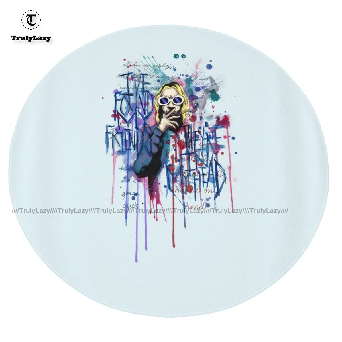 

Одеяло в стиле панк-рок, мягкое недорогое круглое покрывало, новинка, флисовое покрывало на стул