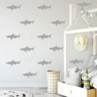 16 шт.компл. настенные наклейки с акулами s для детских комнат постер с детскими памятью обои переводной Декор на стену виниловые наклейки декор S373