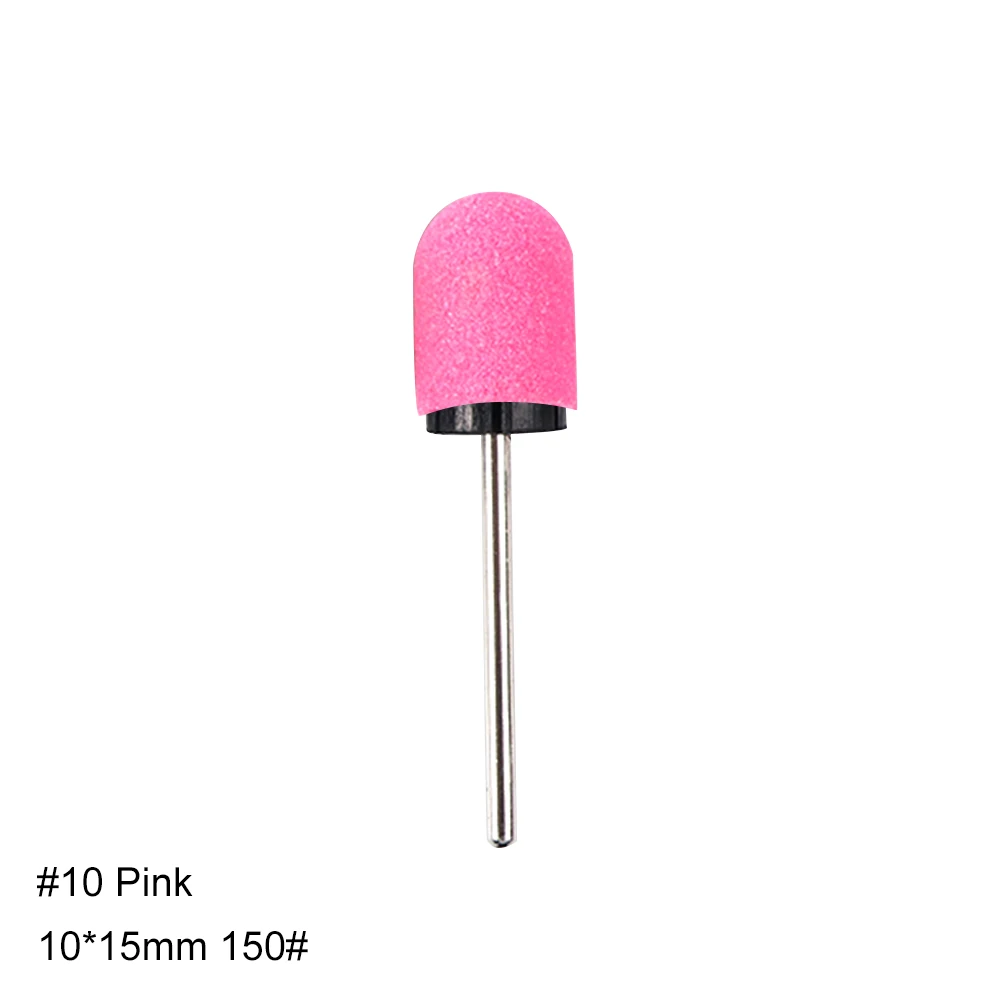No.10 pink 1 шт. шлифовальные круги для ногтей Кепки 150 Grip Rubber станок фрезерный резак для удаление маникюра гель аксессуары для педикюра инструмент LA725-1 - Цвет: No.10 pink