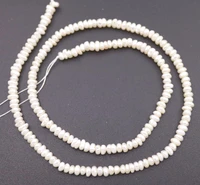 3mm 4mm natural white baroque abacus pearl loose beads jewelry making 14 strand jewelry making diy