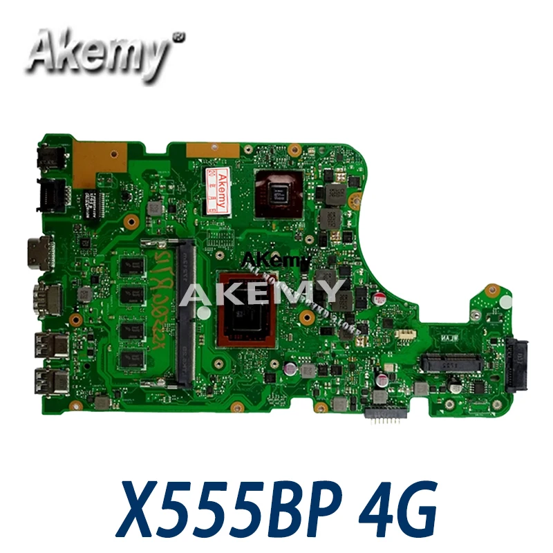 

X555BP motherboard For Asus X555B X555BP X555QG laptop motherboard A9-9420P CPU 4GB RAM R5 Graphics