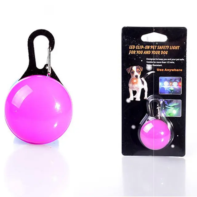Cute Dogs Glowing Collars Pet Dog Necklace Round Pendants Flashing Led Collar Safety Luminous Dog Collar For Small Medium Dogs