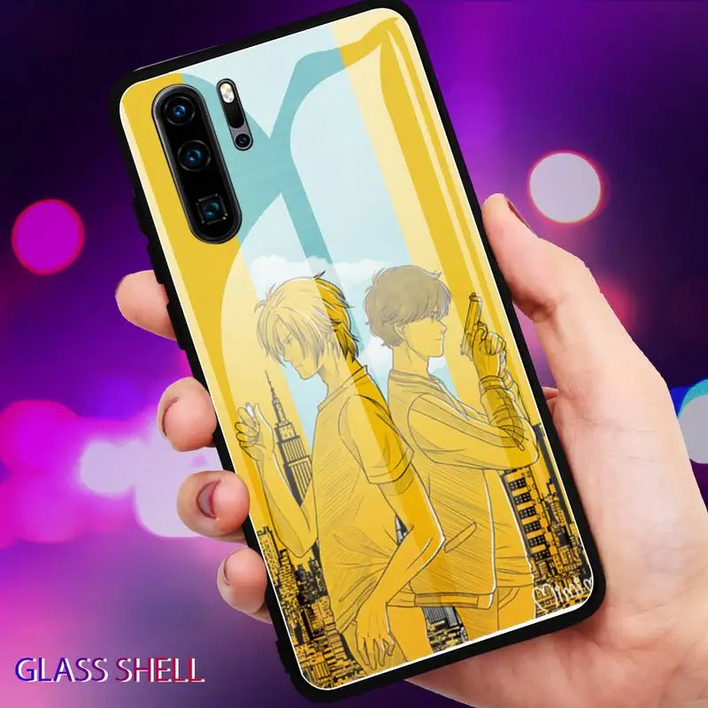 

Banana Fish Anime Phone Case For Huawei P9 10Plus 20PRO P30 Lite Back Cover Tempered Glass Cases For NOVA 3E Series