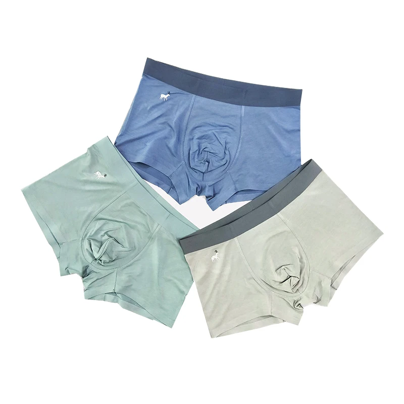 

HaleyChan 2021 летнее мужское нижнее белье Модные мужские боксеры из модала Шорты Молодежные спортивные удобные дышащие боксеры трусы