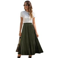 larci autumn winter 2021 fashion velvet casual a line pleated skirt skirt size s xxl