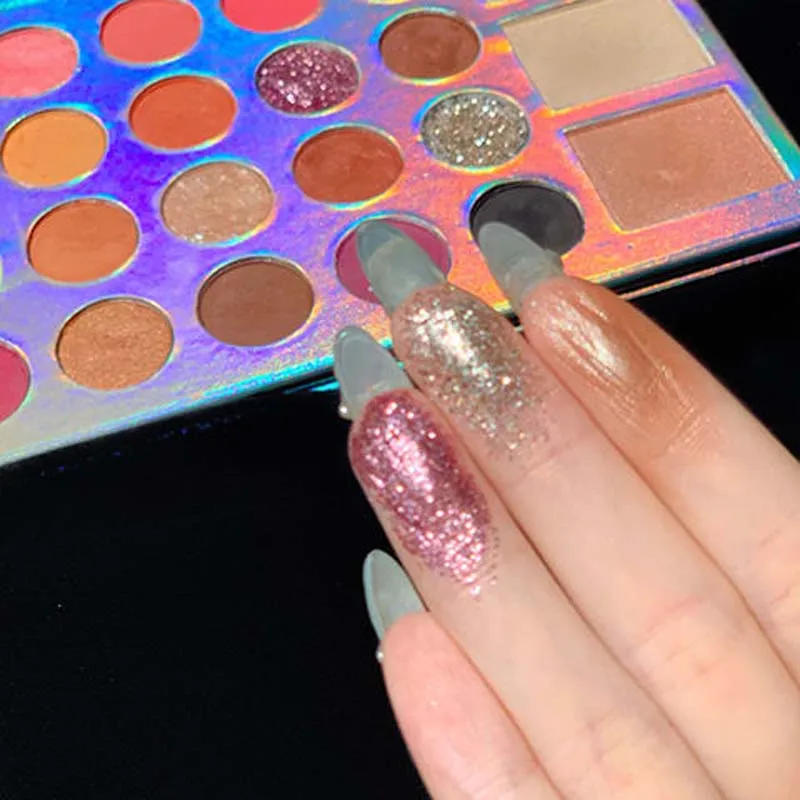 

7-Color Eyeshadow Blush High Light One-piece Disc INS Super Fire Potato Mash Shimmering Powder Sequin Waterproof Domestics