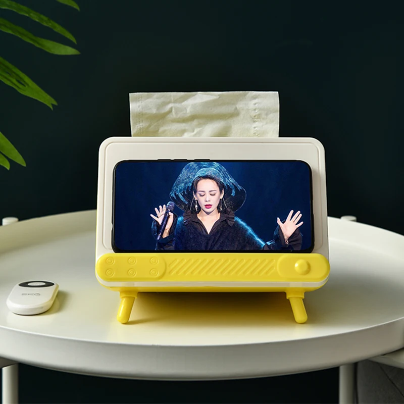

NEW Tissue Box Retro Desktop TV Tissue Box Simple Mobile Phone Holder PC Movie Rack Paper Towel Pumping Home Storage