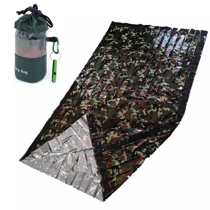 

Camping Equipment Outdoor Sleeping Bag PET Aluminized Jungle Camouflage Insulation Double Emergency Emergency Sleeping Bag