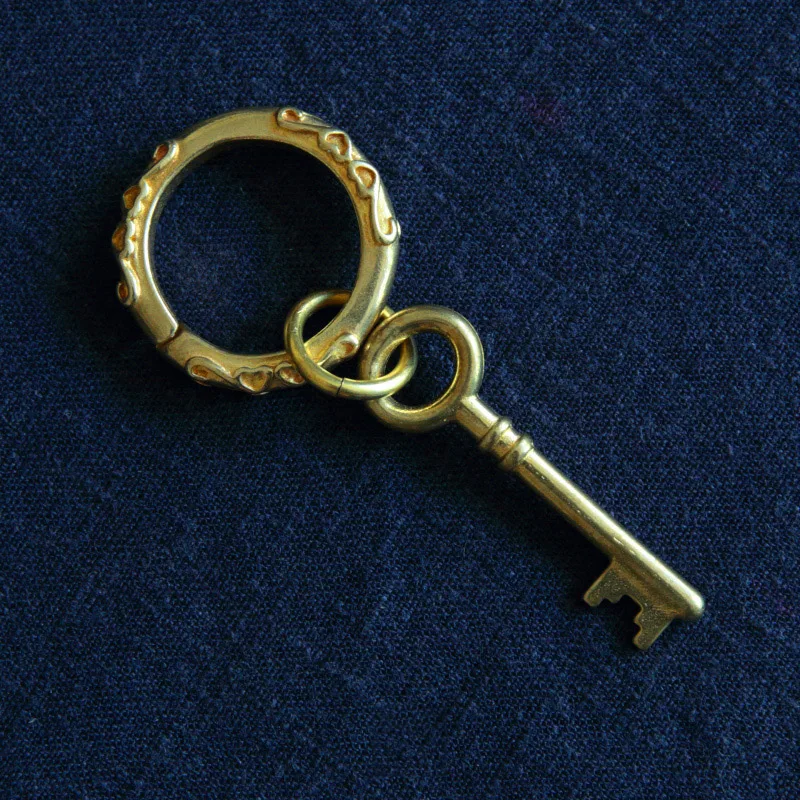 Креативный латунный брелок для ключей в стиле ретро аксессуары портативный