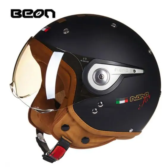 BEON мужской женский мотоциклетный шлем Chopper 3/4 винтажный с открытым лицом Casco Capacete