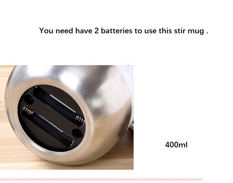 Модная электрическая Магнитная кружка для кофе из нержавеющей стали 400 мл