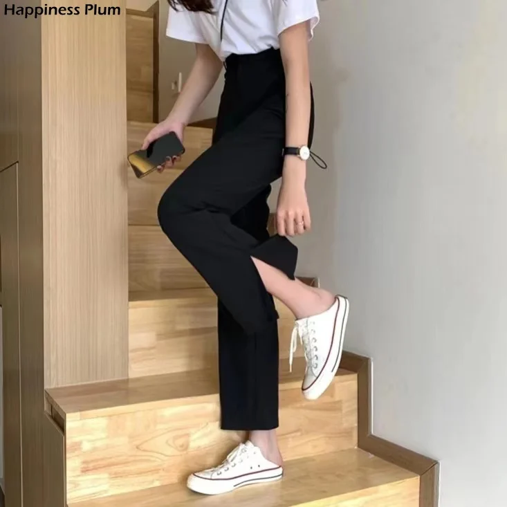 

Sweatpants Women Clothes Pants Streetwear 2021 Summer Fashion Korean Style Wide Leg Harajuku Baggy Black High Waisted Vintage