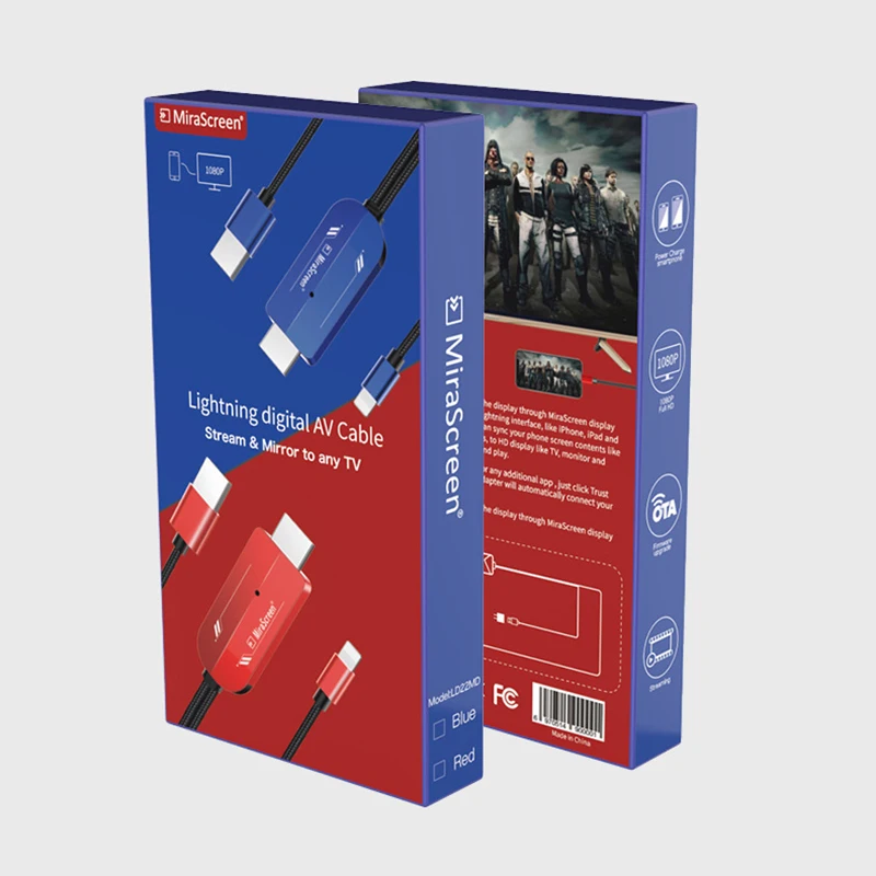 

1080P HDTV Cable TV Digital AV Adapter for iphone to HDMI-compatible Cables for iphone 8 7 8plusX XR XS 11 for ipad Mini Air Pro