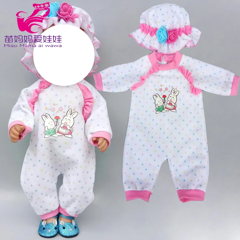 Пижама для малышей кукла комплект подходит 17 дюймовой кукольной одежды 18