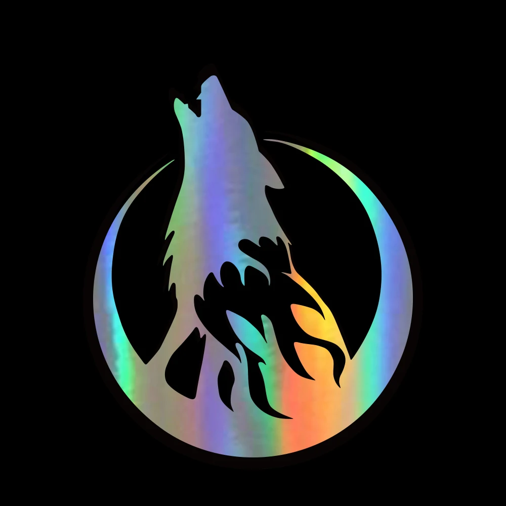 Наклейки на автомобиль Луна и волк стикеры для мотоциклов аксессуары Виниловые