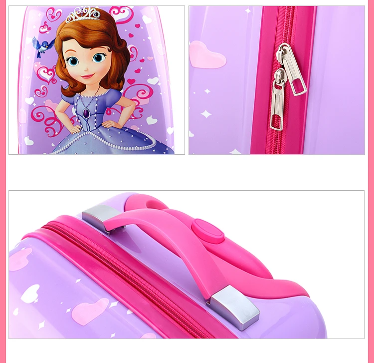 Children's Cartoon Suitcase Child Trolley Case Luggage Kids Schoolbags Travel Suitcase with Wheels 3D 18inch Case Kid's Toys Box