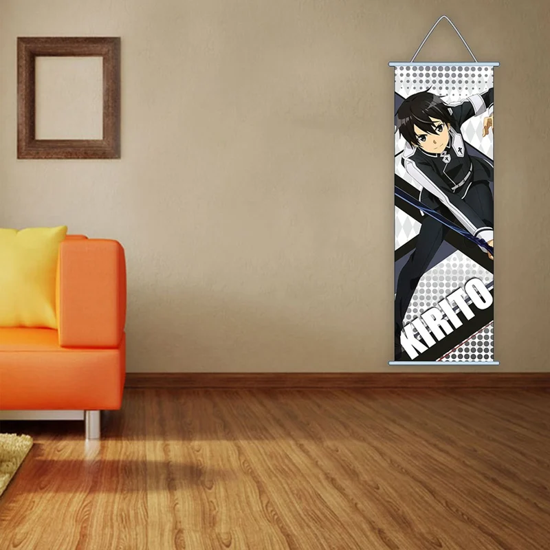 Меч искусство онлайн алинизация аниме плакат модульные шелковые картины