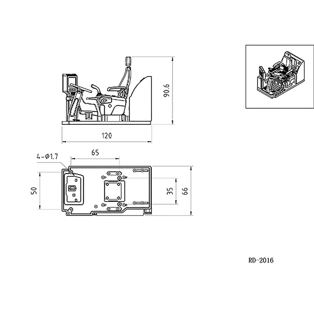 чання wnętrza centralnego zestawu siedzeń kabiny do koparki 1/14 pojazd inżynieryjny akcesoria samochodowe RC