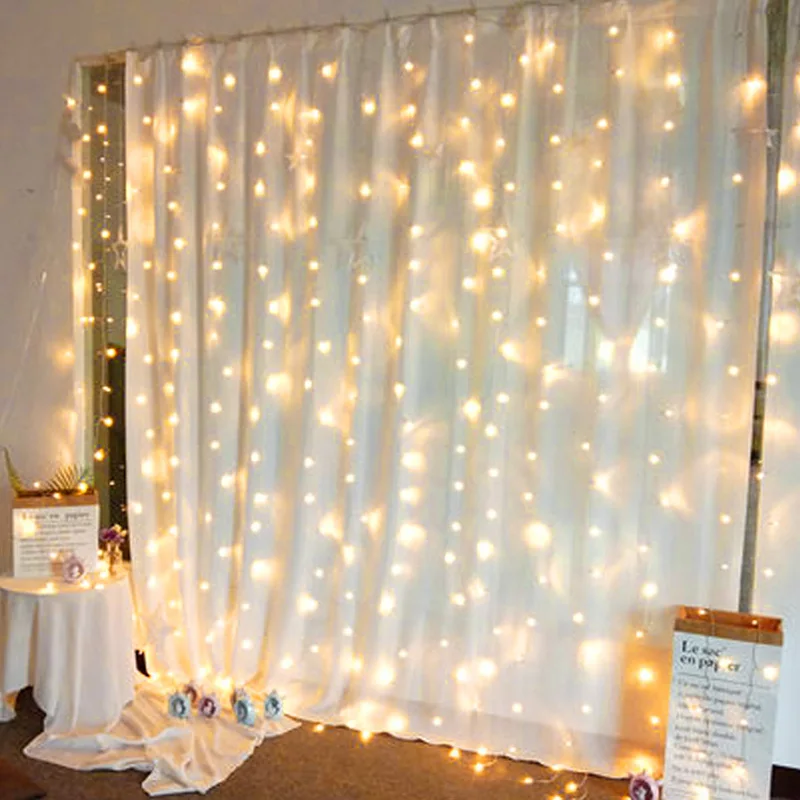 

Led Decorative Lights String For Wedding Christmas Holiday Gypsophila Background Lighting Romantic Curtain Colored String Lights