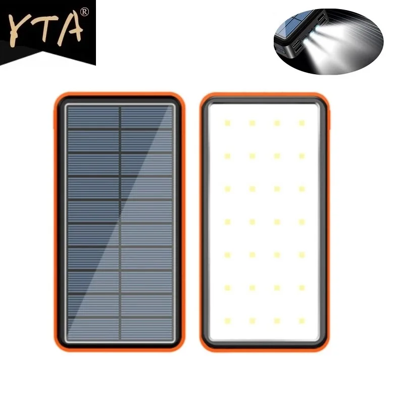 

80000mAh Solar Power Bank Big Capacity Phone Charging Powerbank External Battery Phone Fast Charger for Xiaomi IPhone Sumsung